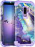 Rancase Purple Case for Galaxy S9 Plus, Three Layer Heavy Duty Shockproof Protection with Soft Silicone