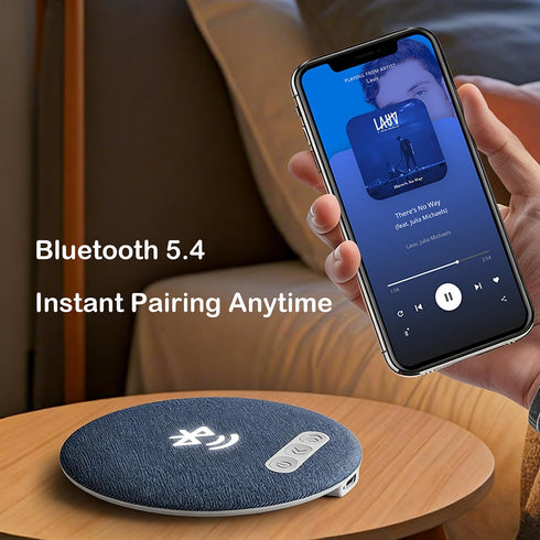 5.4 Hi-Fi Bluetooth Pillow Speaker, Ultra-Thin Under Pillow Sleep Speaker with White Noise & Sleep Timer, Perfect