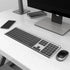 Wireless Keyboard and Mouse, Vssoplor 2.4GHz Rechargeable Compact Quiet Full-Size Combo with Nano USB Receiver, Dark