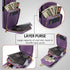 Compatible with iPhone 11 Pro 5.8 Wallet Case, Crossbody Strap Leather Zipper Credit Card Holder Clasp Stand Cell