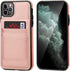KIHUWEY Compatible iPhone 11 Pro Max Case Wallet with Credit Card Holder, Heavy Duty Protective Cover, Rose Gold