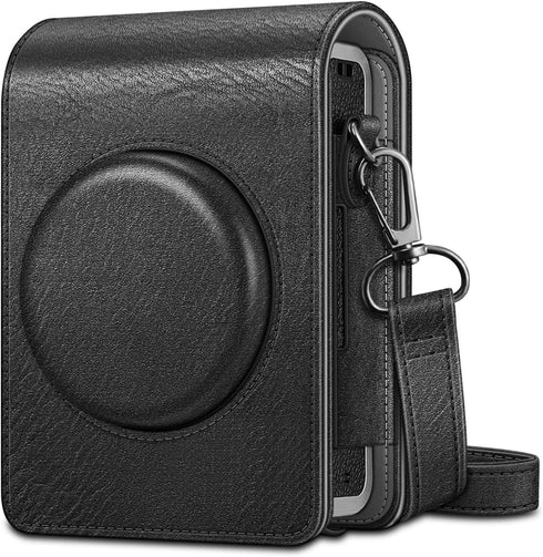 Fintie Protective Case for Fujifilm Instax Mini EVO Camera, Premium Vegan Leather Bag with Adjustable Strap, Vintage