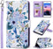 ULAK Premium PU Leather Wallet Case for iPhone 7 Plus/8 Plus, Blossom Flip Cover with Card Holder