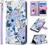 ULAK Premium PU Leather Wallet Case for iPhone 7 Plus/8 Plus, Blossom Flip Cover with Card Holder