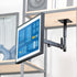VIVO Under Cabinet Articulating Monitor and Small TV Mount, 13 to 27 inch, Height Adjustable Long Extension Arm, Max