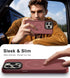 iPhone 15 Pro Max Case - Strong Magnetic Maroon, Military Grade Drop Tested, Compatible with MagSafe, Slim Frosted 6.7"