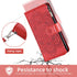 Asuwish iPhone Xs Max Wallet Case: Flower Leather Flip, TPU, Tempered Glass Protector, Credit Card Holder, Red.