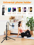 Victiv 86" Phone Tripod, Tall Tripod for iPhone with Flexible Gooseneck & Remote, Portable Aluminum Cellphone Stand