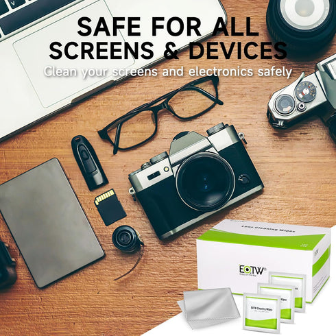 Screen Wipes Individually Wrapped, EOTW Lens Wipes for Eyeglasses, Pre-moistened Cleaning Wipes, Pack of 240