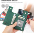 Bocasal Crossbody Wallet Case for iPhone 13 Pro Max, Green PU Leather Zipper Handbag with RFID Blocking Card Slot