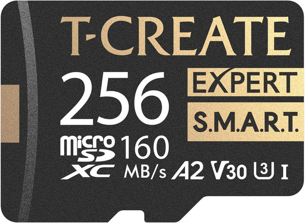 TEAMGROUP T-CREATE S.M.A.R.T A2 256GB Micro SDXC U3 V30 Flash Memory Card, Compatible with GoPro, Insta360