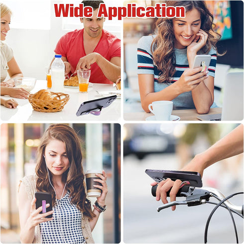 Cobee Phone Loop Finger Holders, 5 Pcs Telescopic Grip Stand, Universal Silicone Colorful Phone Grip for Most
