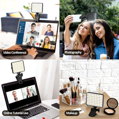 SHEGINEL Rechargeable Selfie Light & Phone Light Clip for iPhone - Phone LED Light with Adjustable Brightness, Perfect