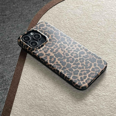 owwiktten 12/12 6.1 inch 12 12pro Brown Cheetah Print Leopard Phone Case for iPhone Pro Retro Trendy Luxury Matte Slim