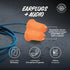 Plugfones Basic Earplug Headphones - Earplug-Earbud Hybrid, 27 dB Noise Reduction, Orange Foam Earplugs
