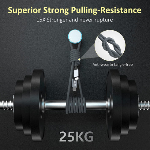 10Ft USB C to USB C Cable, 100W PD Charging, 20Gbps Data, 4K Video, Compatible with MacBook Pro, iPad Pro, Galaxy S23.