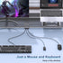 Lecnvuo 2 2 2 2 2 2 USB Switch in Out, USB Switcher Computers Sharing Keyboard and Mouse Printer Scanner Webcam