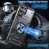 Anqrp Galaxy S22 Ultra Case, Military Grade Protective Cover with Rotatable Metal Ring Kickstand, Black