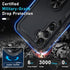 Janmitta Galaxy S23 FE Case, Heavy Duty Shockproof Cover with Rotatable Ring & 2 Screen Protectors, 2023 Black Matte