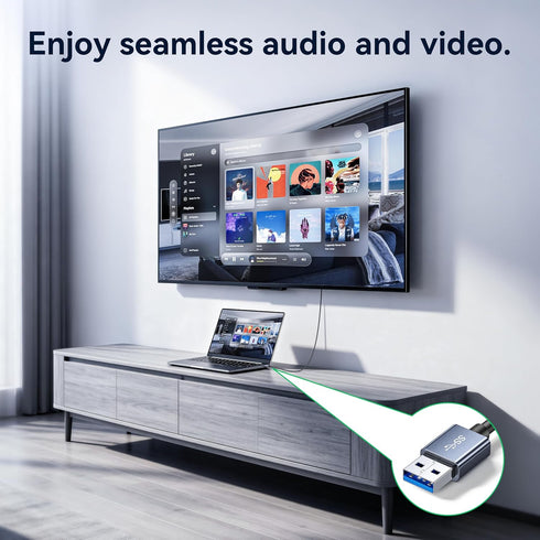 3.0 5Ft, 1080P@60Hz 5Gbps Laptop/PC/PS5/Xbox/Switch USB to HDMI Cable USB to HDMI Adpter High Speed for Connecting
