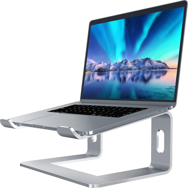 SOUNDANCE Laptop Stand, Aluminum Computer Riser, Ergonomic Laptops Elevator for Desk, Metal Holder