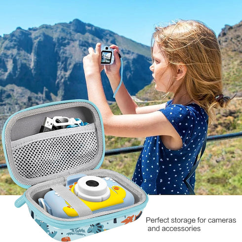 Leayjeen Kids Camera Case, Compatible with OUTUVAS/Goopow/Mgaolo/Kids Digital Video Camcorder, Light Blue