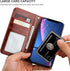 Bocasal Wallet Case for iPhone Xr, PU Leather Magnetic Detachable Kickstand Shockproof Cover with Wrist Strap
