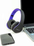 Headsets PowerLocus Wireless Bluetooth Over-Ear Stereo Foldable Headphones, Wired Rechargeable with Built-in Microphone