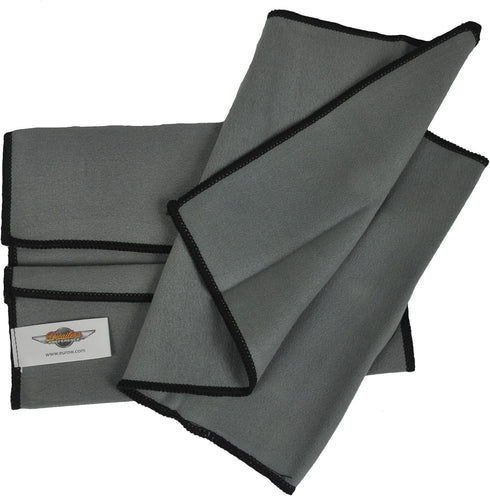 Eurow Microfiber Screen & Lens Cleaning Cloths, 2-Pack, 8" x 12", Gray, Streak-Free, Lint-Free, Soft, Washable