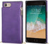 Bocasal Crossbody Wallet Case for iPhone SE 2022/SE 2020/7/8, Card Holder, Zipper Slot, Shockproof Purse Cover (Purple)