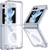 Clear Magnetic Case for Samsung Galaxy Z Flip 6, Slim Shockproof Anti-Yellow Transparent Phone Cover for Men and Women