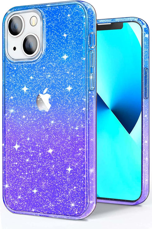 JJGoo Compatible with iPhone 13 Case, Glitter Soft TPU Shockproof Protective Bumper Cover, Sparkle Bling Slim Phone Case