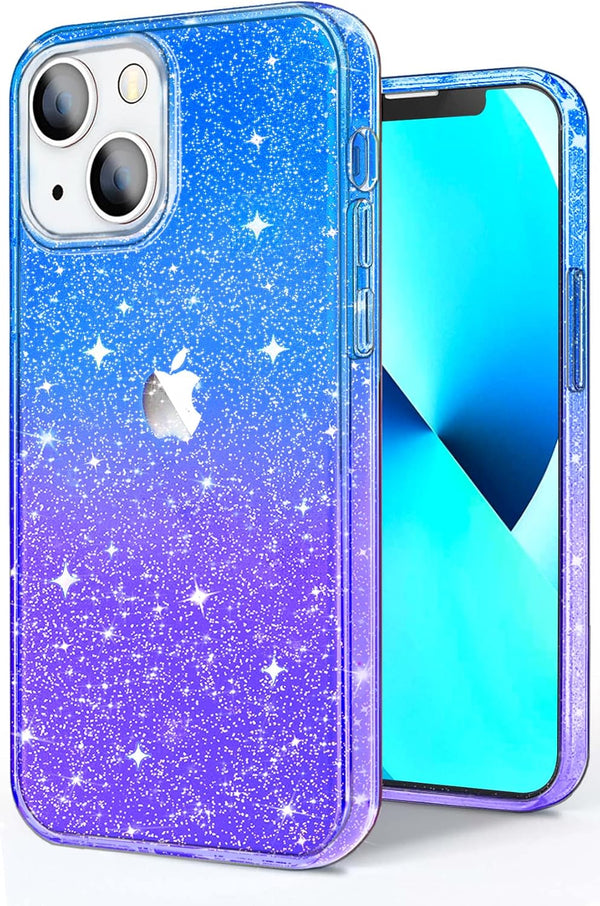 JJGoo Compatible with iPhone 13 Case, Glitter Soft TPU Shockproof Protective Bumper Cover, Sparkle Bling Slim Phone Case
