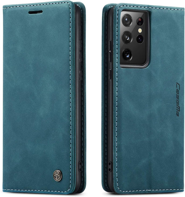 Kowauri Flip Case for Galaxy S21 Ultra - Leather Wallet with Card Slot and Magnetic Closure for Samsung Galaxy
