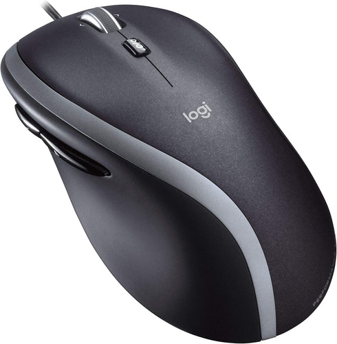 Logitech M500 Corded USB Mouse, Wired for Computers and Laptops, Dark Gray, Hyper-Fast Scrolling