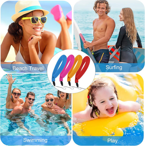Weewooday 4 Pieces Waterproof Camera Float Strap, Universal Floating Wrist Strap for Underwater Phone Pouch Case