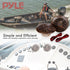 Pyle 6.5 Inch Marine Speakers - IP44 Waterproof Outdoor Audio Dual Stereo Sound System with 150 Watt Power