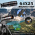 LXSMPWY 64X Zoom Mobile Phone Telephoto Lens with Tripod & Phone Clamp - HD FMC Monocular Lens for Long Distance