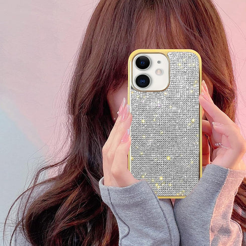 LUVI Fusicase Diamond Case for iPhone 11, Cute Bling Glitter Rhinestone Crystal Protective Cover with Luxury Fashion