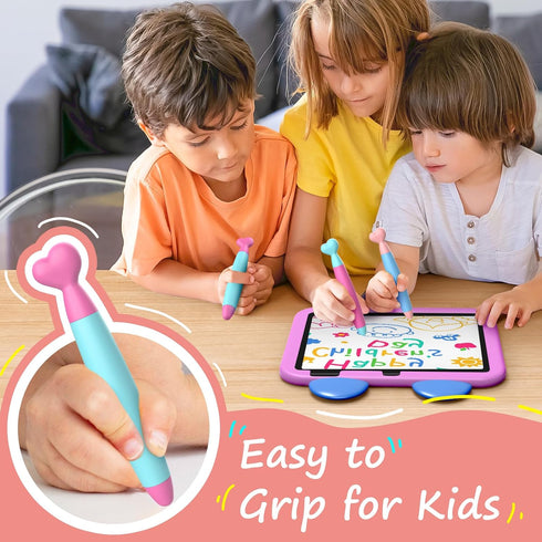 Digiroot Kids Stylus Pens for Fire HD Kids Tablet, 3 Pack with Durable Rubber Tips, Compatible with Fire Tablet, iPad,
