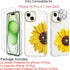 BAISRKE Clear Case Design for iPhone 15 Plus 6.7 inch, with 2 Pack Screen Protectors + 1 Pack Camera Lens Protector Slim Shockproof Women Cute Bumper Cover 6.7" 2023 (Sunflower)