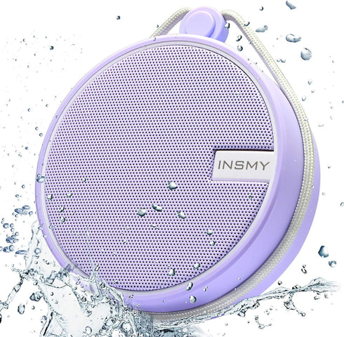 INSMY C12 IPX7 Waterproof Shower Bluetooth Speaker, Portable Small Speaker, Speakers Bluetooth Wireless