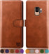 SUANPOT for Galaxy S9 Wallet Case - RFID Blocking Leather Flip Folio, Credit Card Holder, Shockproof Cover