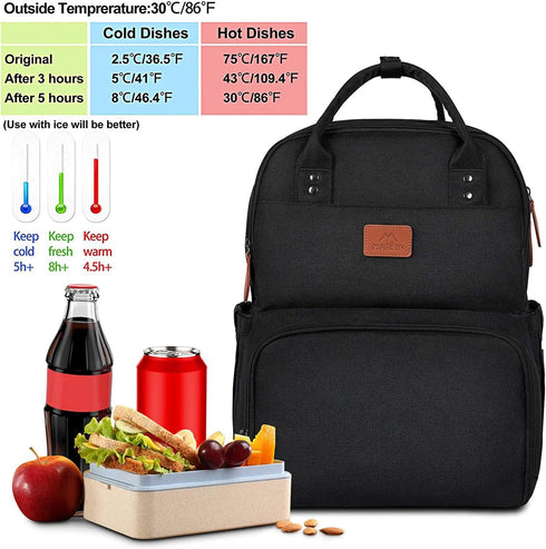 Backpack Backpacks 15.6 Inch Backpack MATEIN Work for Women, Insulated Cooler with Lunch Box, Laptop with Lunch