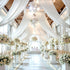 PARTISKY Wedding Arch Draping Fabric, 1 Panel 18FT White Chiffon Drapery Decorations for Ceremony Reception