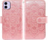 Asuwish Compatible with iPhone 11 Wallet Case, Tempered Glass Screen Protector, Flower Leather Flip Card Holder