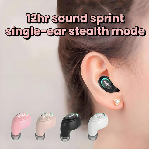 Headset Single Wireless Bluetooth Earbud with Mic, Lightweight in-Ear for Android, iOS & Laptop, Ideal for Office