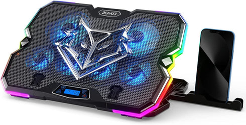 KeiBn Upgrade Laptop Cooling Pad A13, RGB Lights, 6 Fans for 15.6 Inch Laptops, 10 Modes