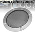 X AUTOHAUX 4" Silver Tone Speaker Grille Cover Mesh Trim, Round Subwoofer Grille Horn Protective Guard
