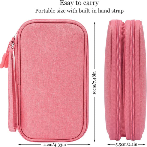 Electronic Organizer Travel USB Cable Accessories Bag, Waterproof Case for Power Bank, Charging Cords, Earphones